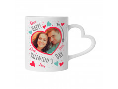 Mug cœur personnalisé en céramique